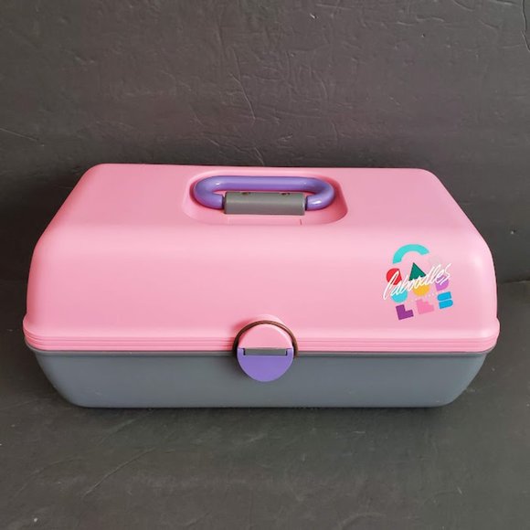 Caboodles Makeup Caboodles Pink Gray Purple Makeup Train Travel